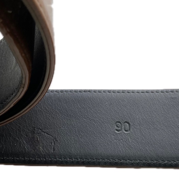 Salvatore Ferragamo RARE Vintage Mustard Patent Leather Belt 90cm/35.5in x 1.5in - Picture 8 of 9